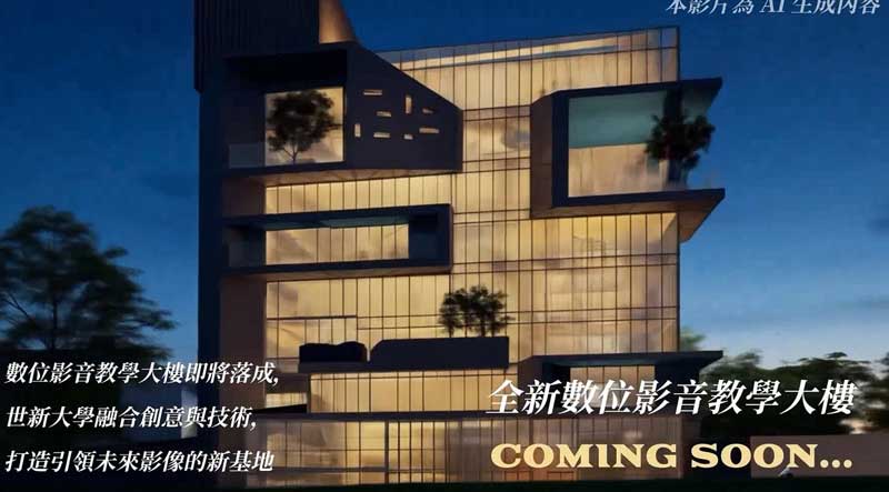 世新大學構築數位影音教學大樓　打造AI創作跨域媒體人才未來基地